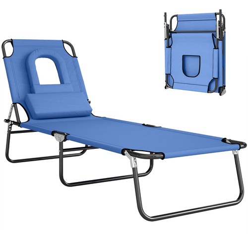 Outsunny folding sun lounger - folding,