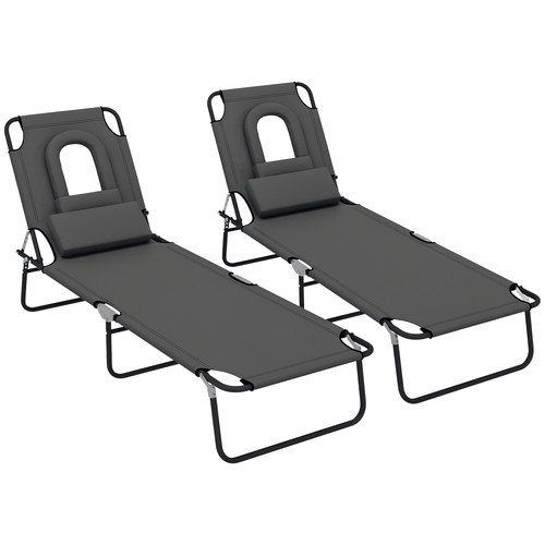 Outsunny folding sun lounger - outsunny,