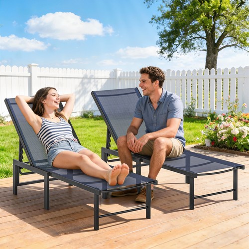 Garden sun loungers set 2 - loungers,