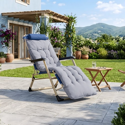 Sun lounger with padded - with,