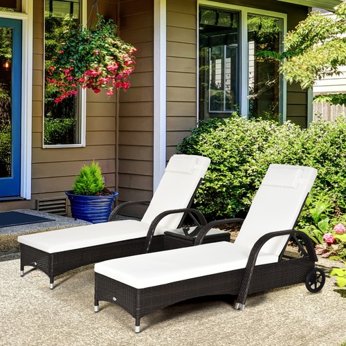 3pc rattan sun - sun, lounger
