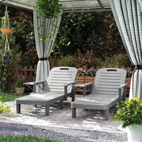 Set resin reclining sun - set, of